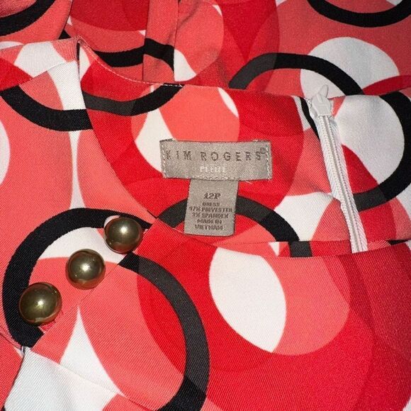 Kim Rodgers Circle Geometric Dress Petite - Picture 6 of 9